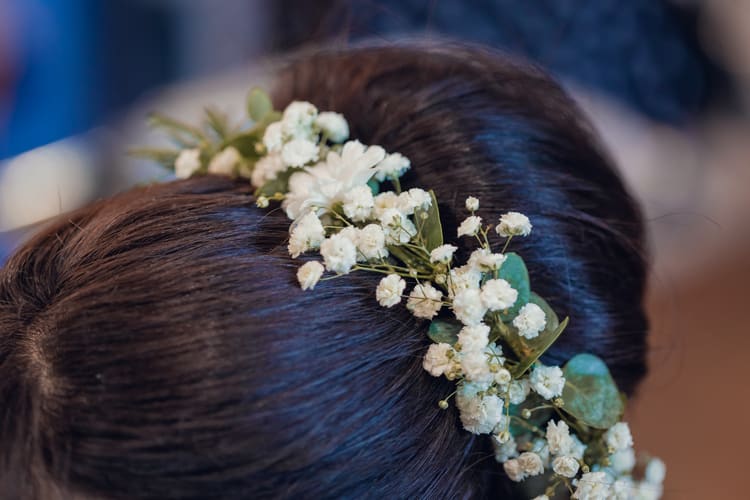 Couronne en gypsophyle pour mariage